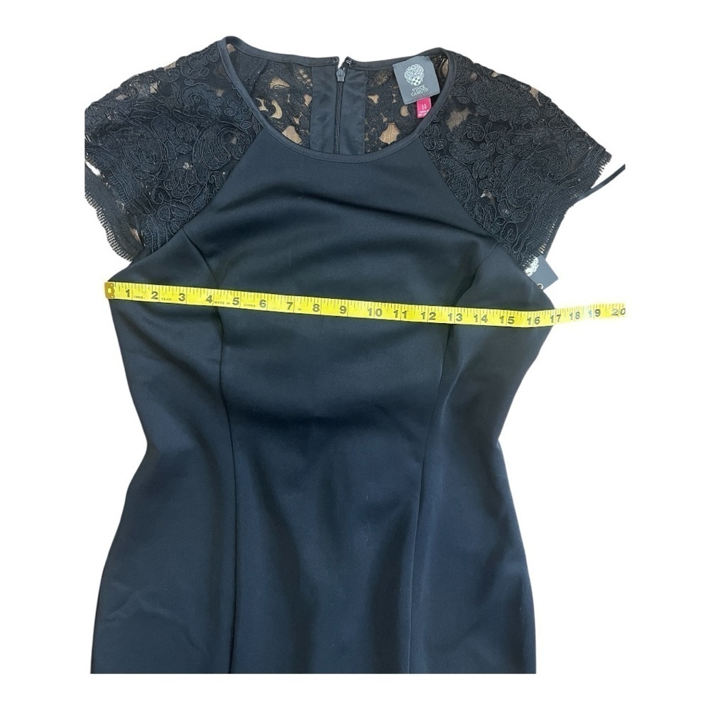 Vince Camuto Black midi dress with lace size 10 NWT Women - Picture 5 of 11